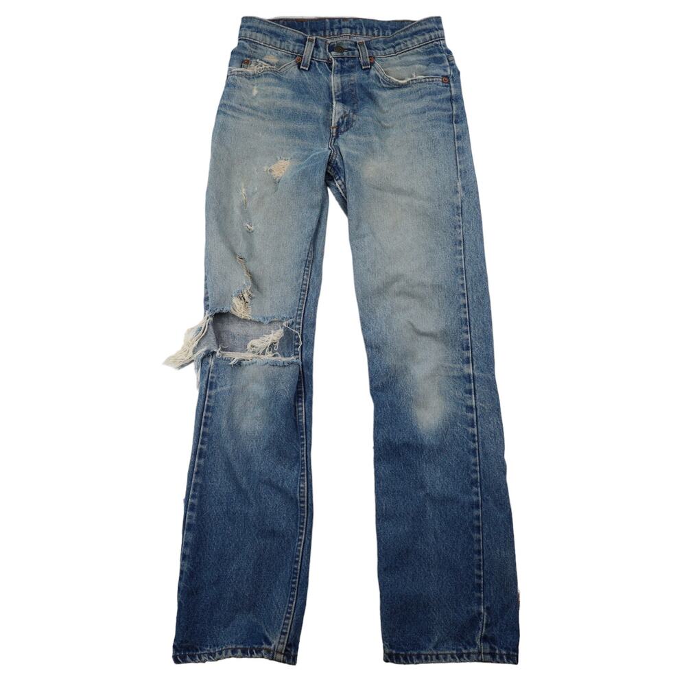 Vintage Levis 509-0217 Distressed Orange Tab Denim Jeans